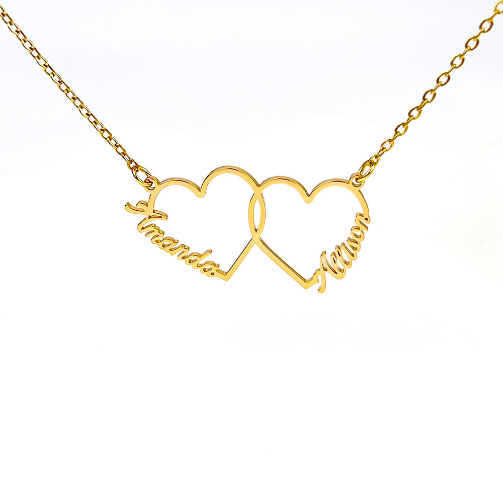 Collier pendentif cœur personnalisé avec prénom