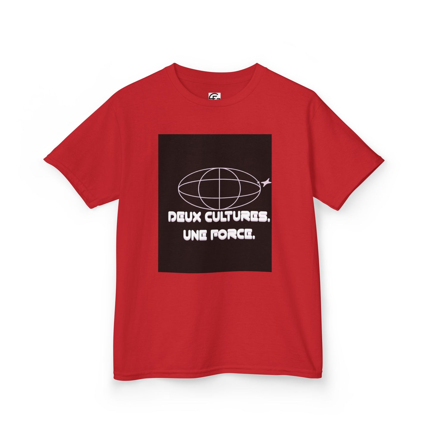 Kids T-Shirt — "Deux Cultures, Une Force" Globe Graphic