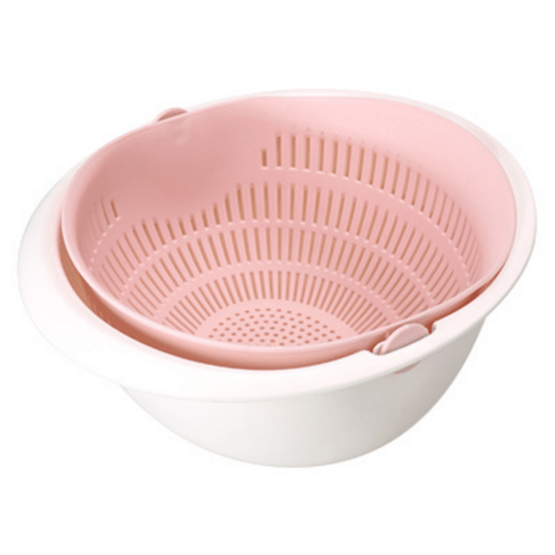 Panier égouttoir amovible à double couche pour fruits et légumes