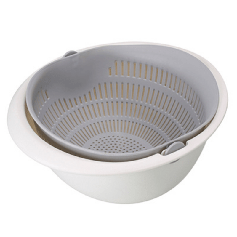 Panier égouttoir amovible à double couche pour fruits et légumes