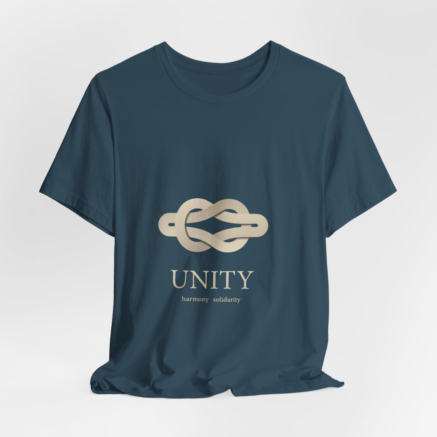 Unity Knot Tee — Minimalist Neutral Graphic T-Shirt