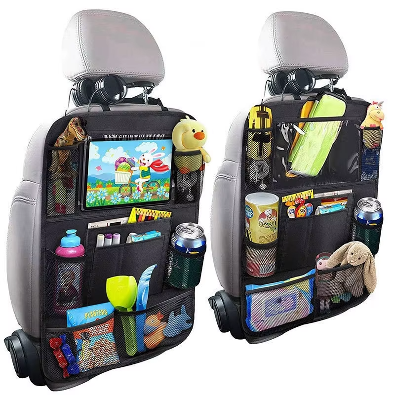Nouveau organisateur universel de dossier de siège de voiture avec support de tablette d'écran tactile sac de rangement de siège arrière de voiture organisateur de siège de voiture multi-poches