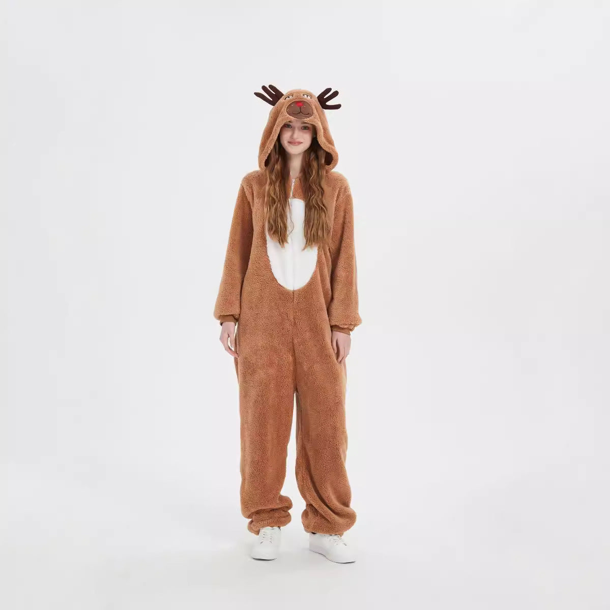 Costume de renne marron pour adulte et enfant