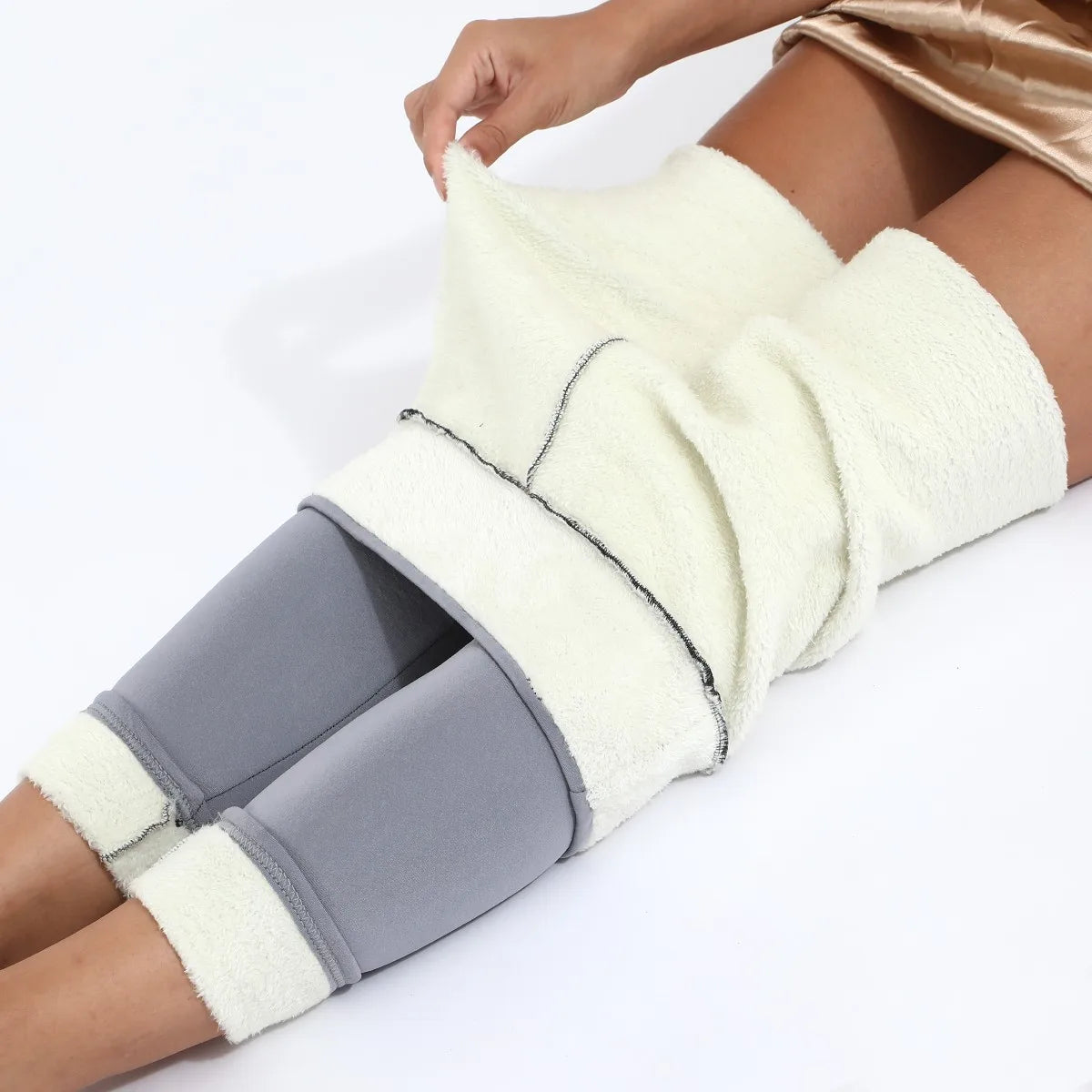 Legging taille haute sans couture avec sourire en agneau pour femme, optique, thermique, collants chauds, pantalon isolé, mode féminine, hiver,hiver vêtements femme hiver,collant polaire femme,vêtements hiver pour femm