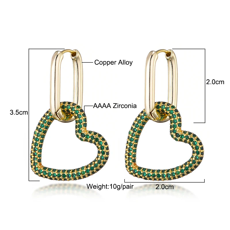 Boucles d'Oreilles Géométriques en Zircone Cubique