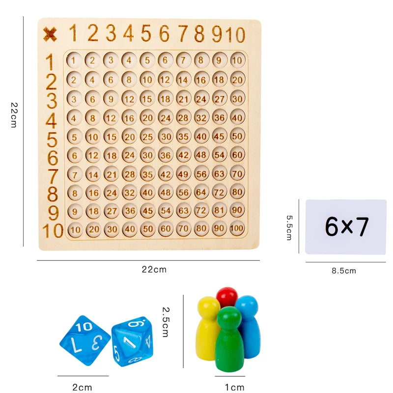 Montessori Multiextreme-Spiel aus Holz für Kinder, 99 Teile,