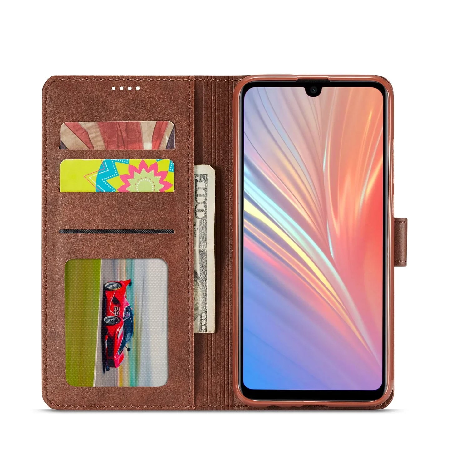 Etui en cuir  Flip Cover pour Huawei Mate 10 20 P20 P30